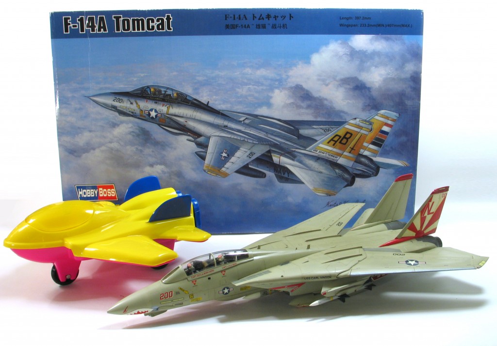 Toy and scale model versions of the F-14!